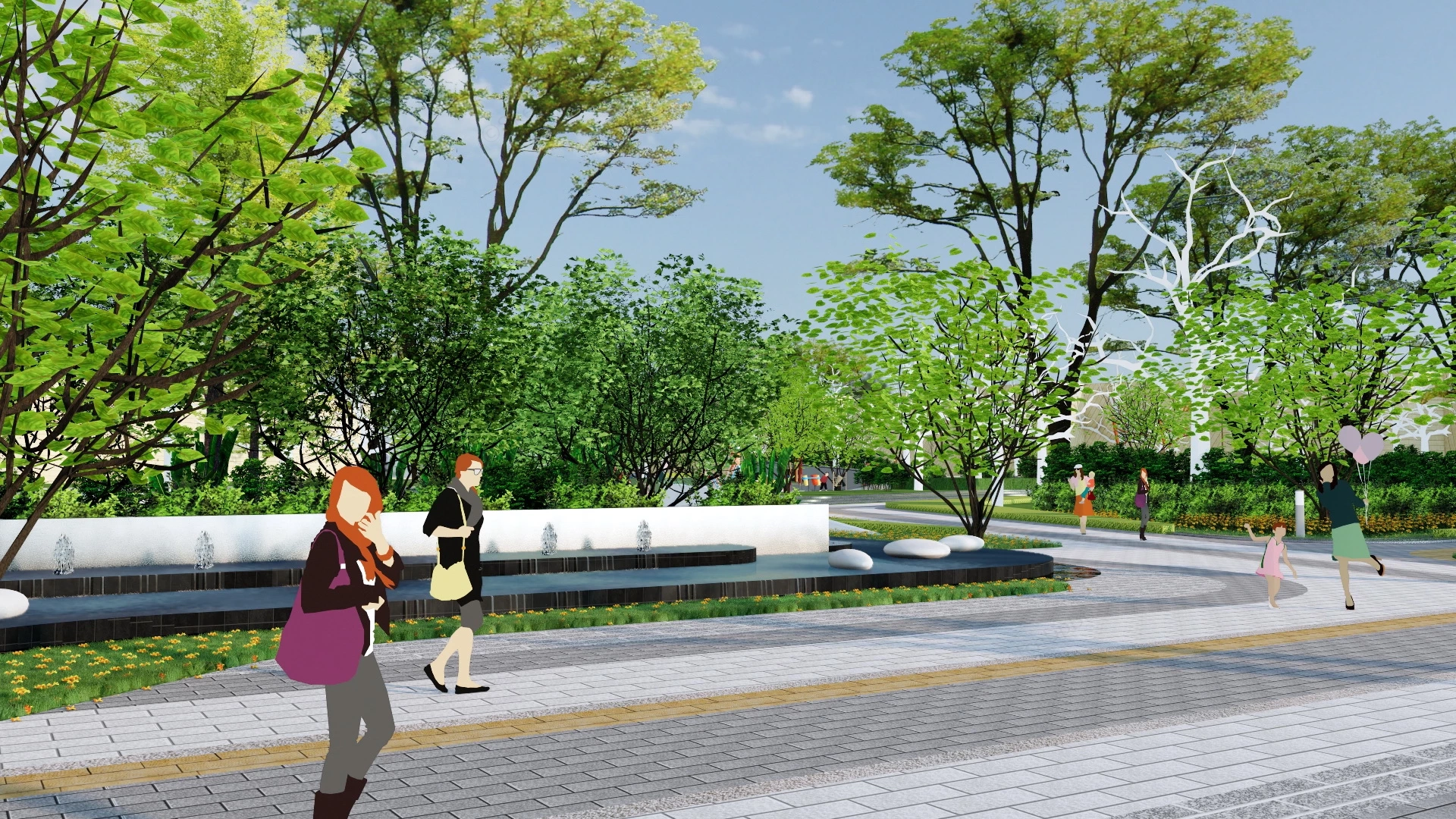 Community Playground And Pool sketchup model preview - SketchupBox