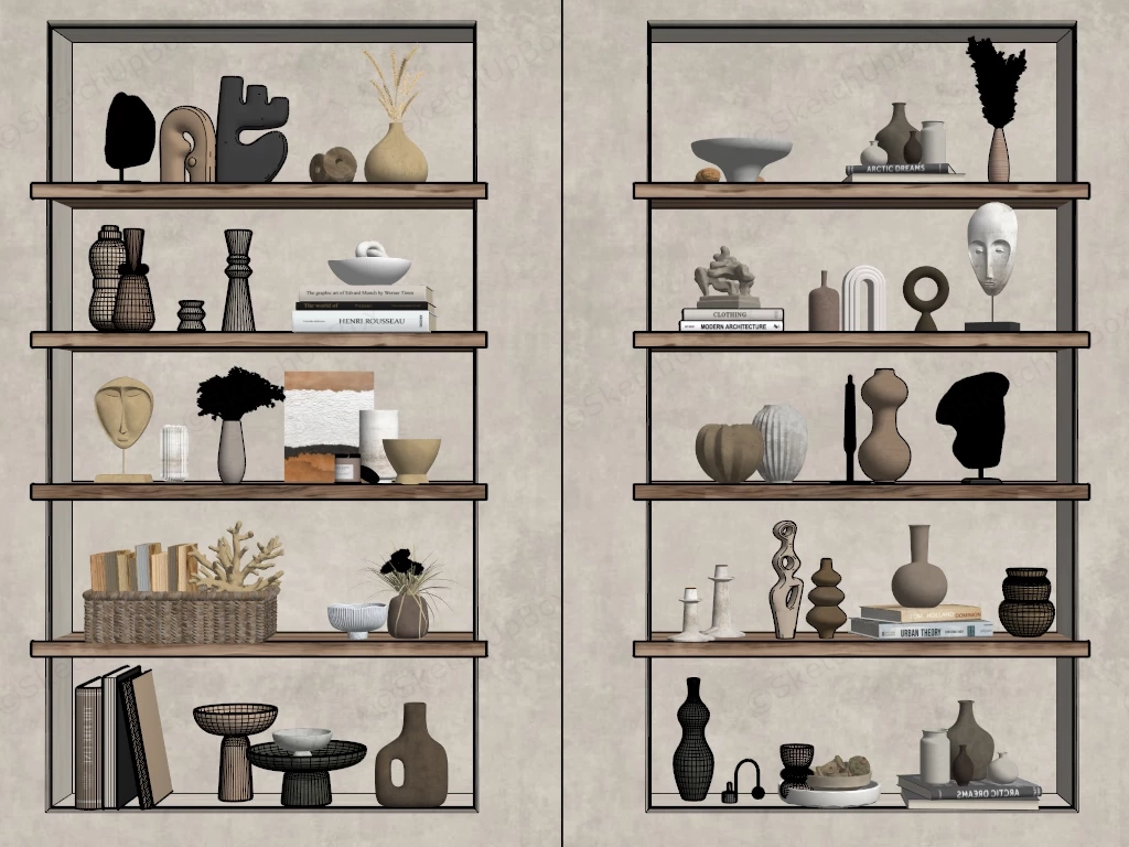 Wabi Sabi Home Decor sketchup model preview - SketchupBox