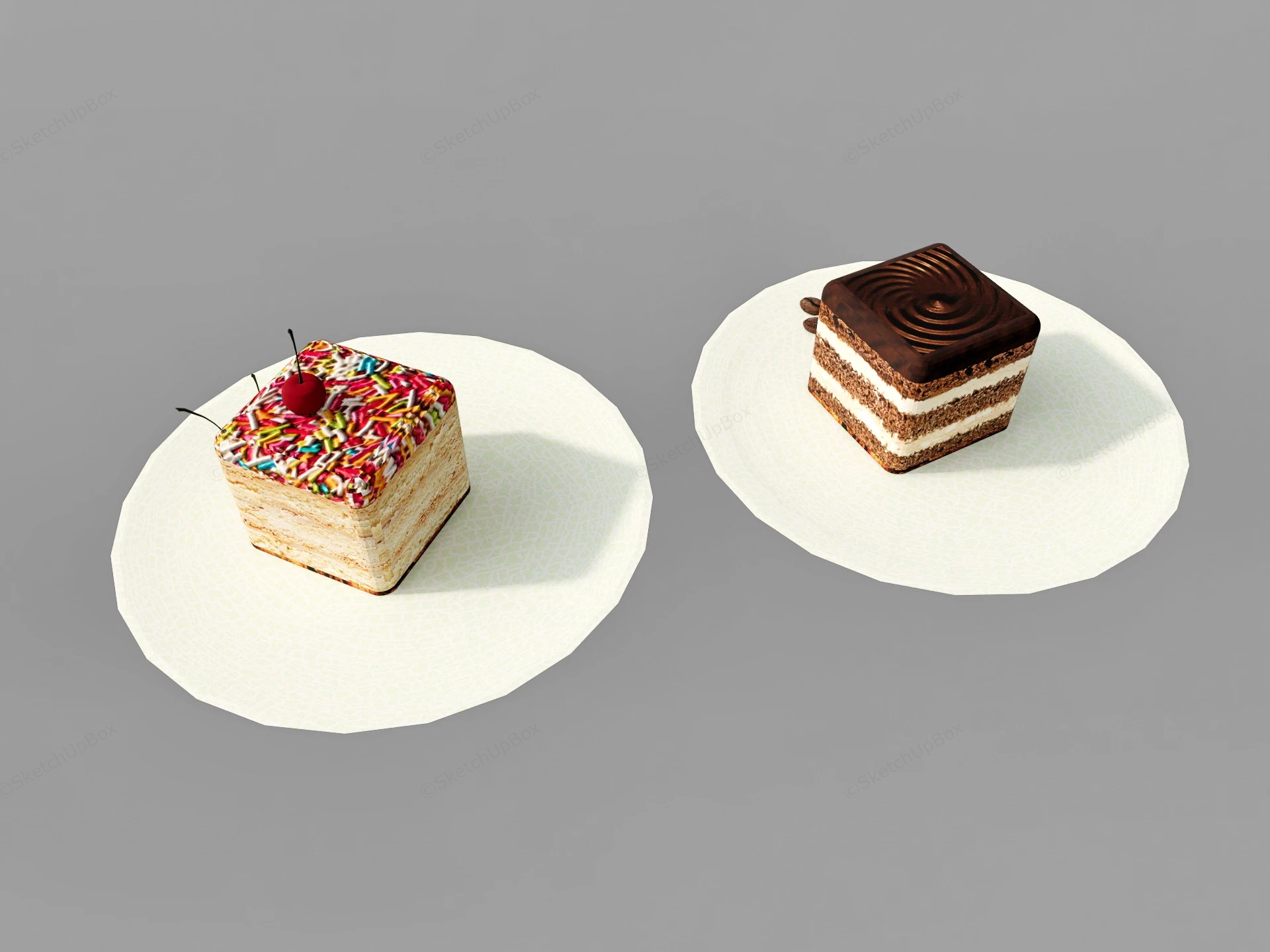 Cube Shape Cakes sketchup model preview - SketchupBox