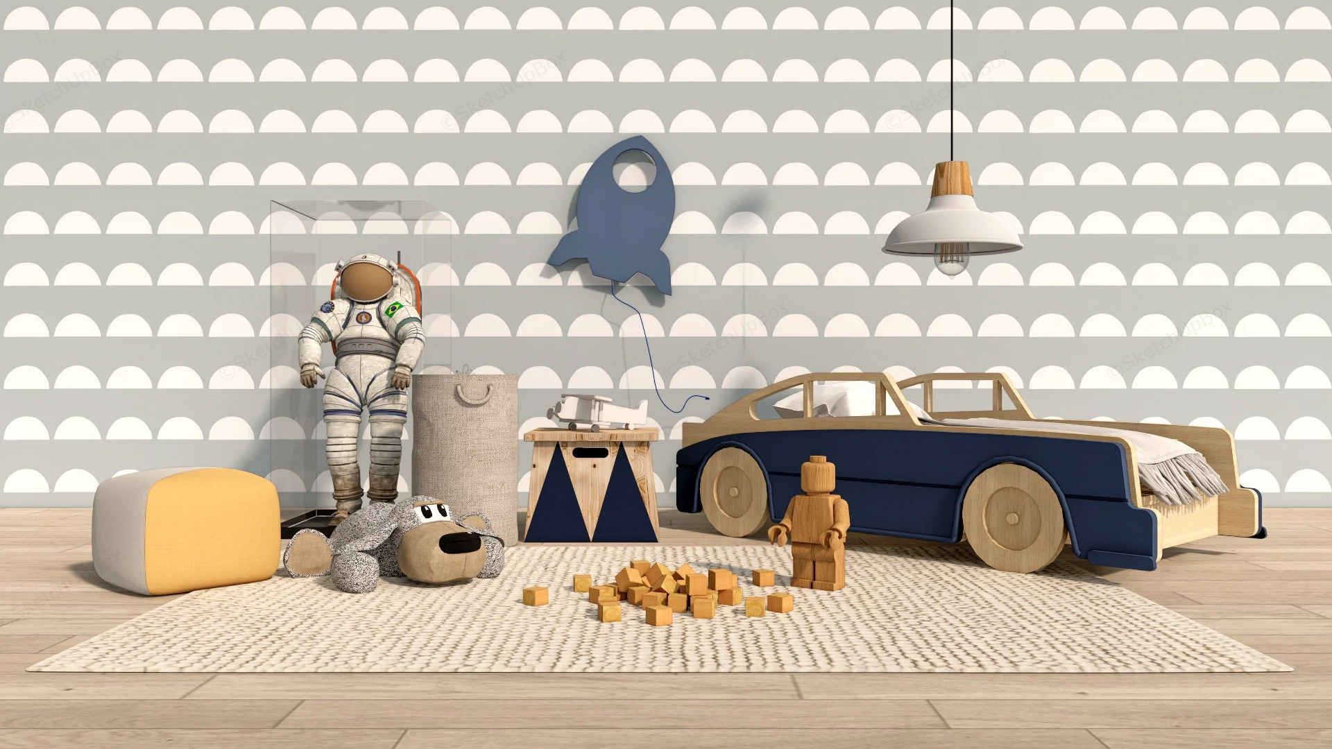 Car Nursery Ideas sketchup model preview - SketchupBox