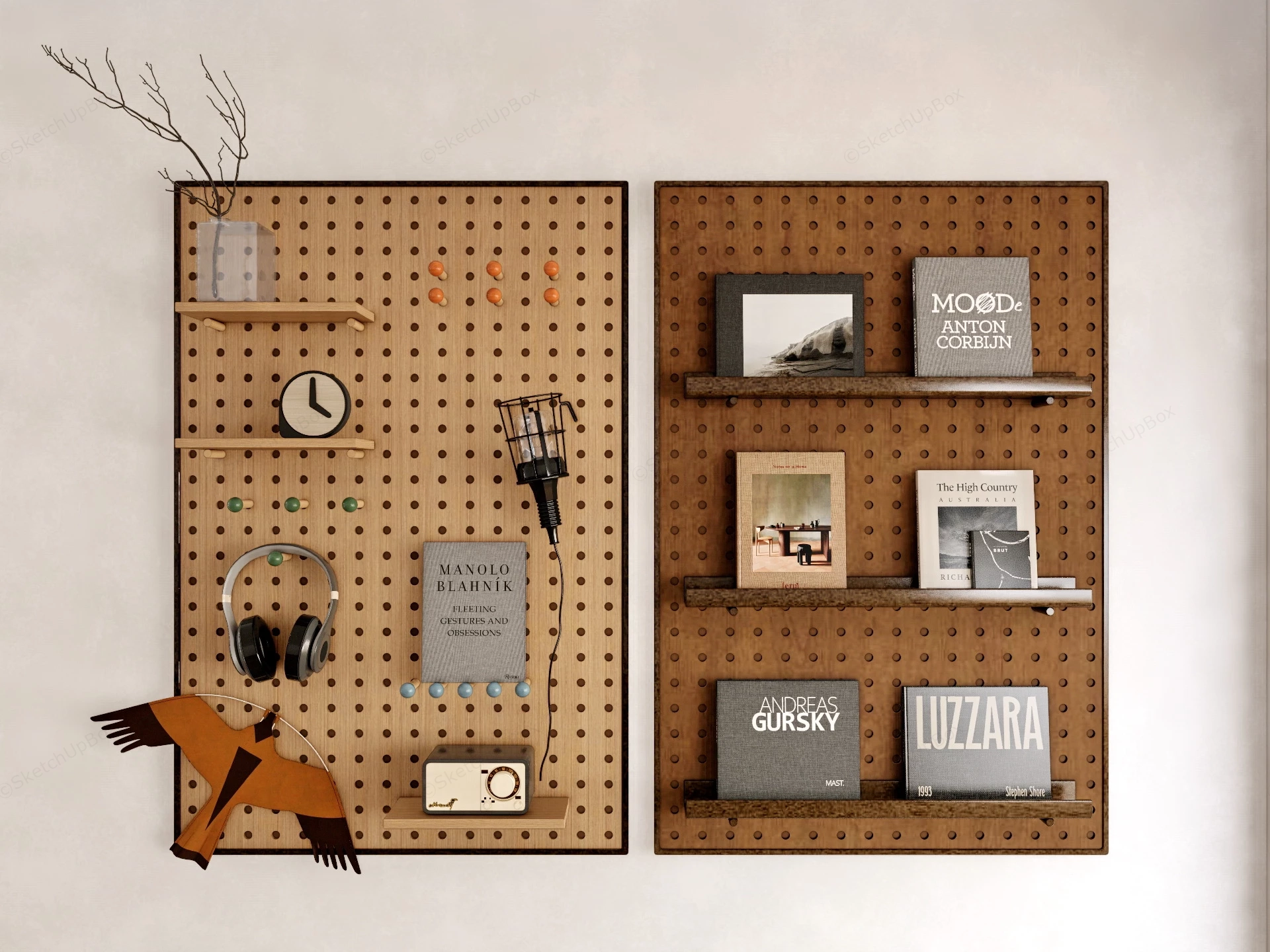 Pegboard Wall Ideas sketchup model preview - SketchupBox