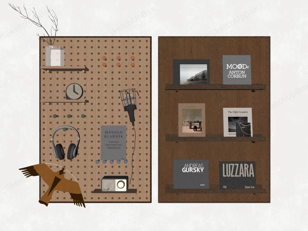 Pegboard Wall Ideas sketchup model preview - SketchupBox