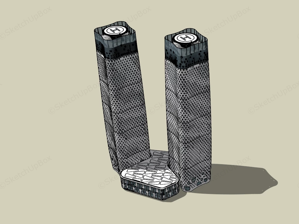 Twin Skyscrapers sketchup model preview - SketchupBox