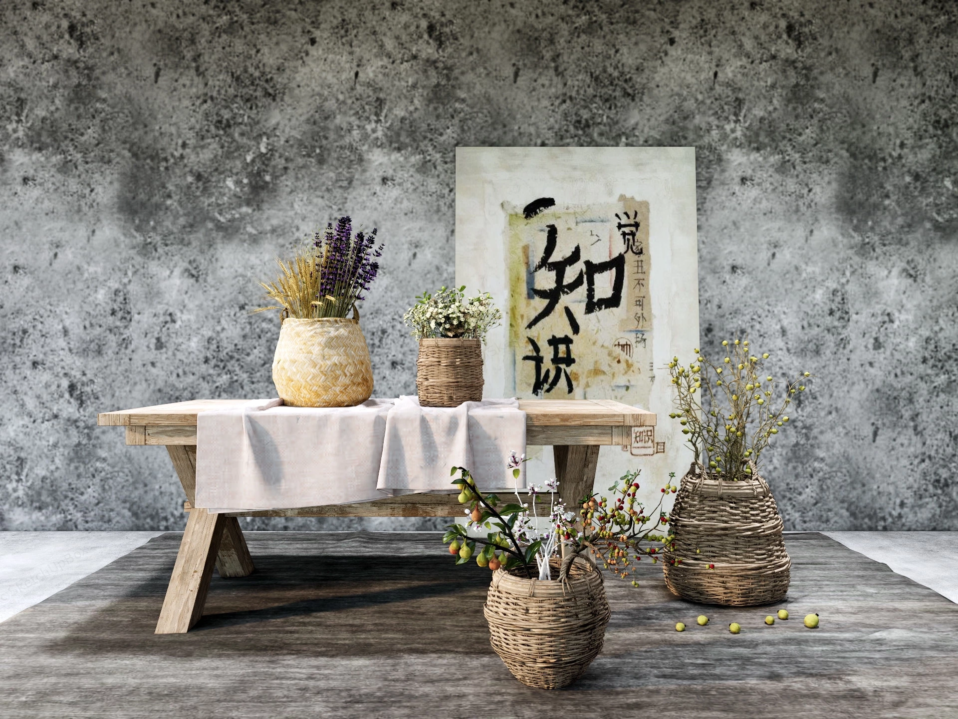 Wabi Sabi Vase Decor sketchup model preview - SketchupBox