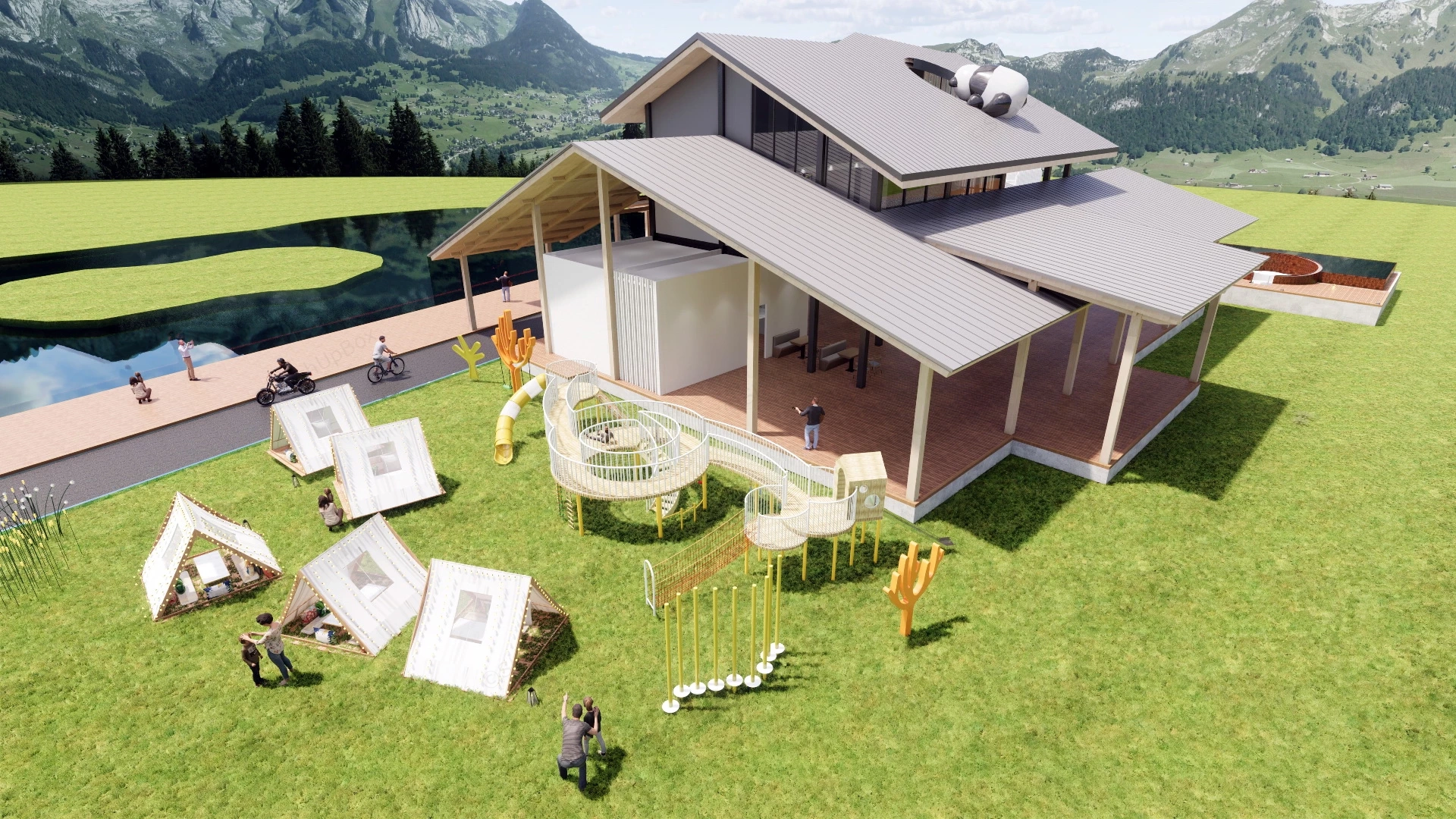 Mountain National Park Campground sketchup model preview - SketchupBox