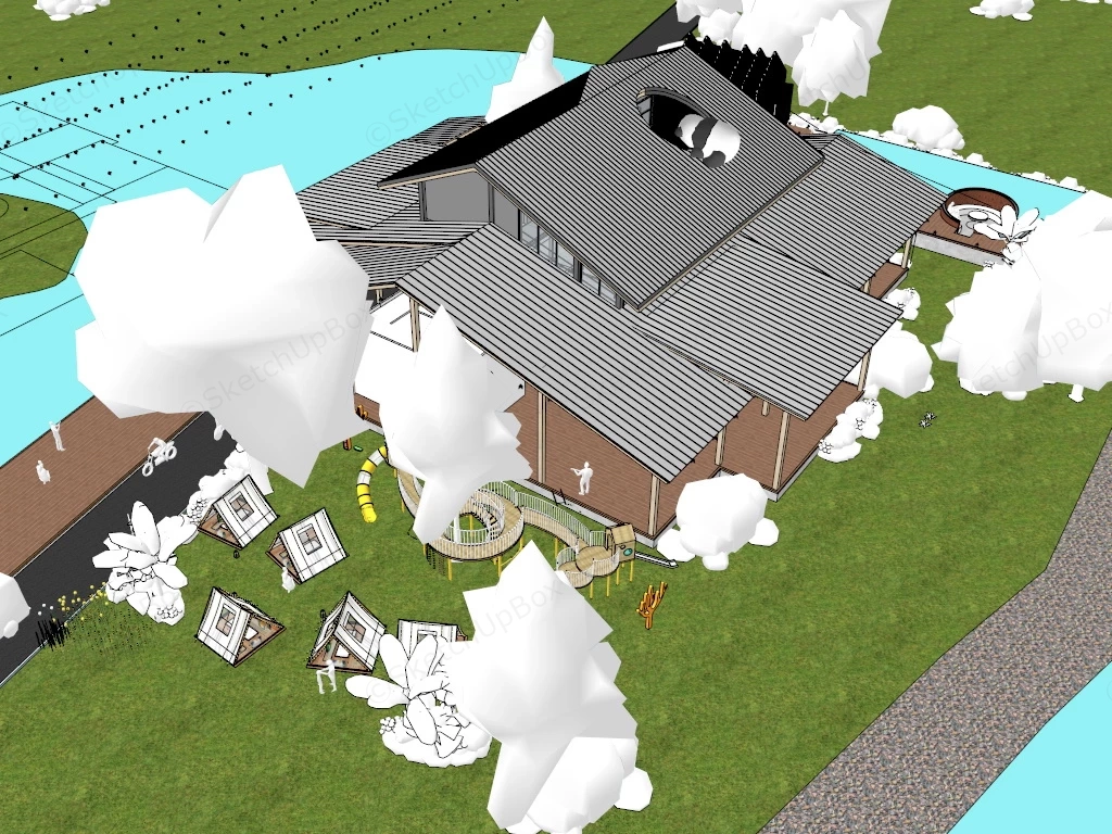 Mountain National Park Campground sketchup model preview - SketchupBox