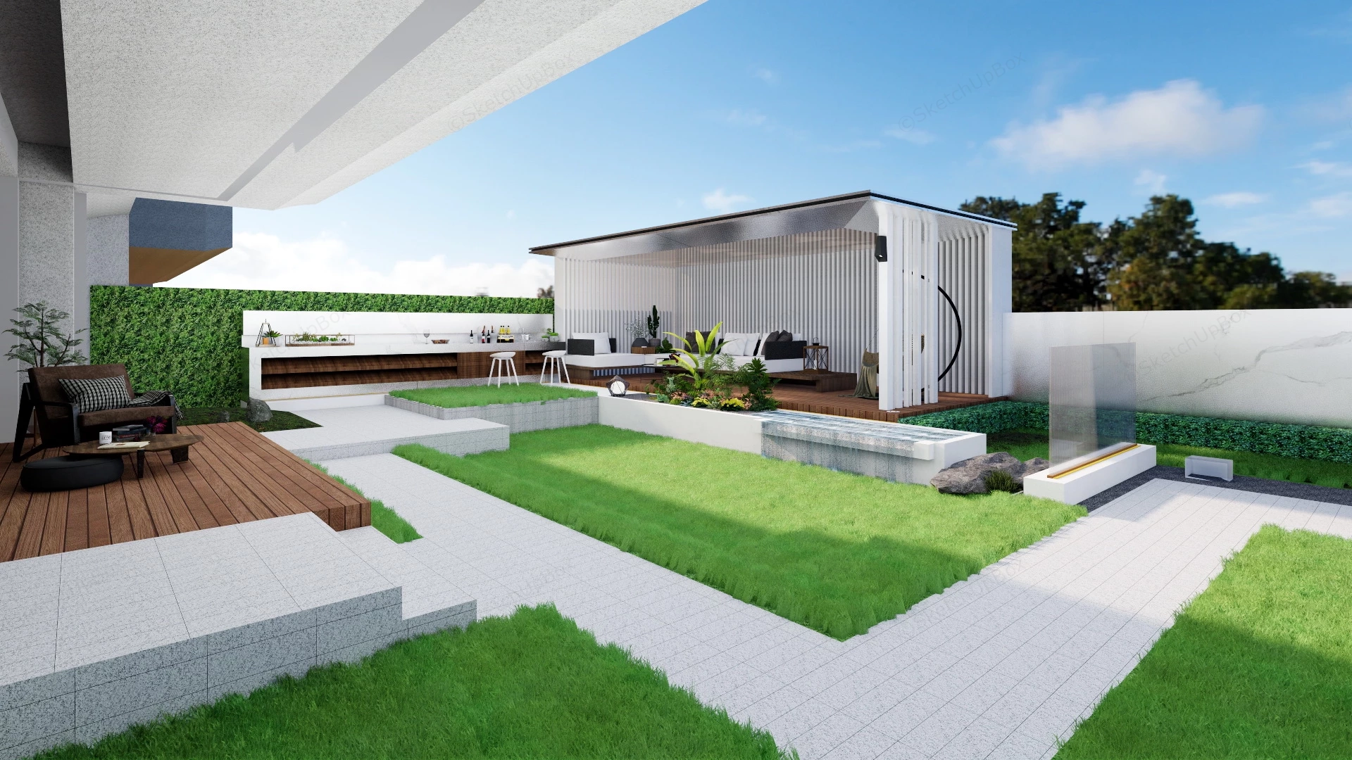 Garden And Patio Ideas sketchup model preview - SketchupBox