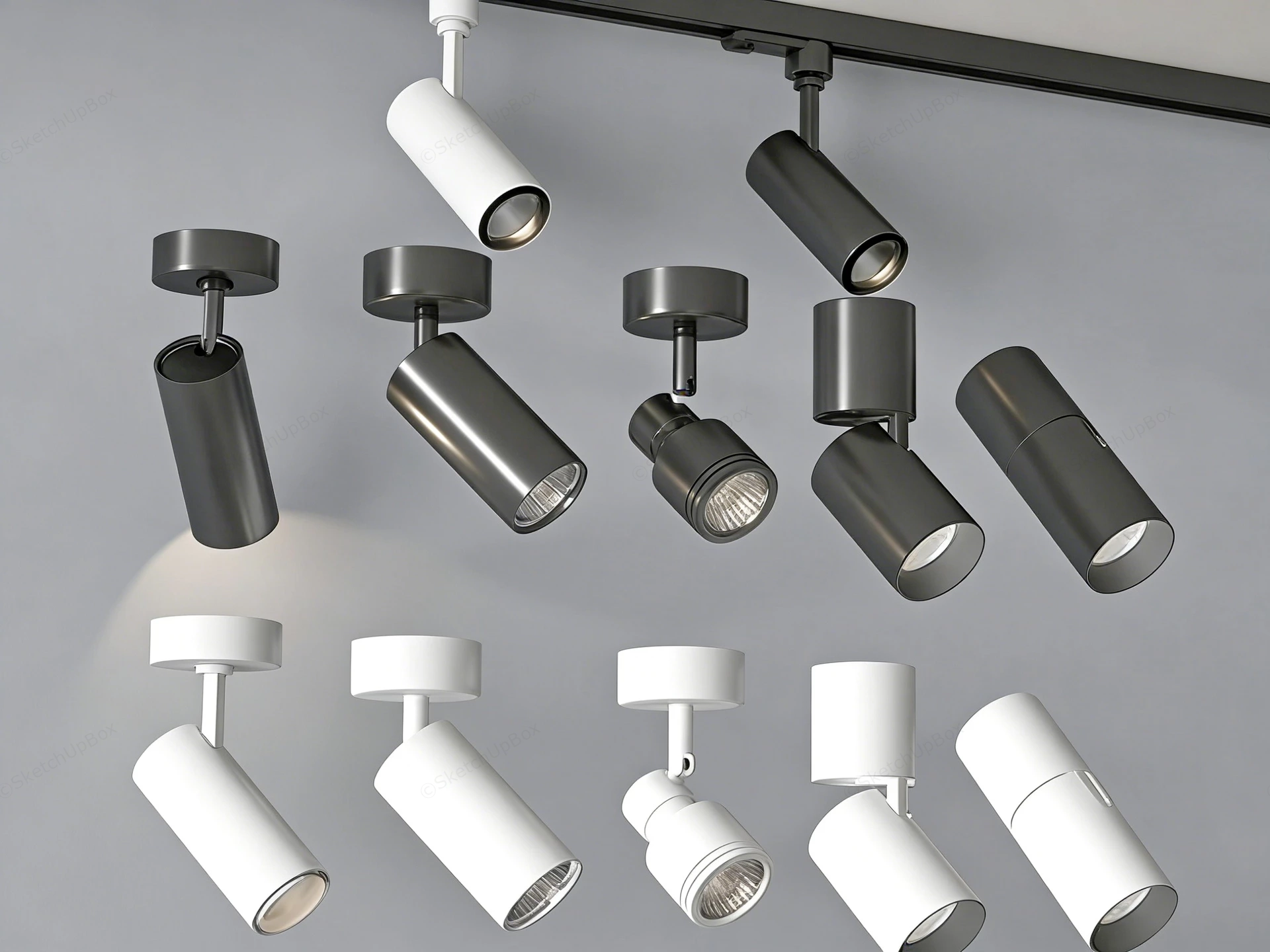 Surface Track Lights sketchup model preview - SketchupBox