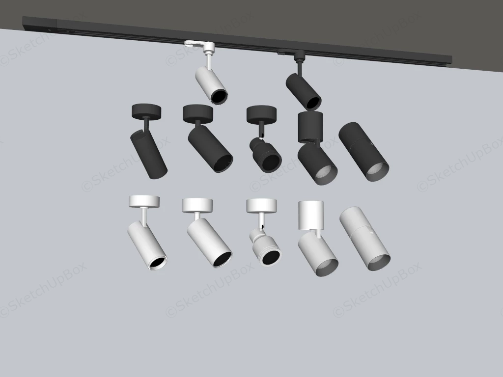 Surface Track Lights sketchup model preview - SketchupBox
