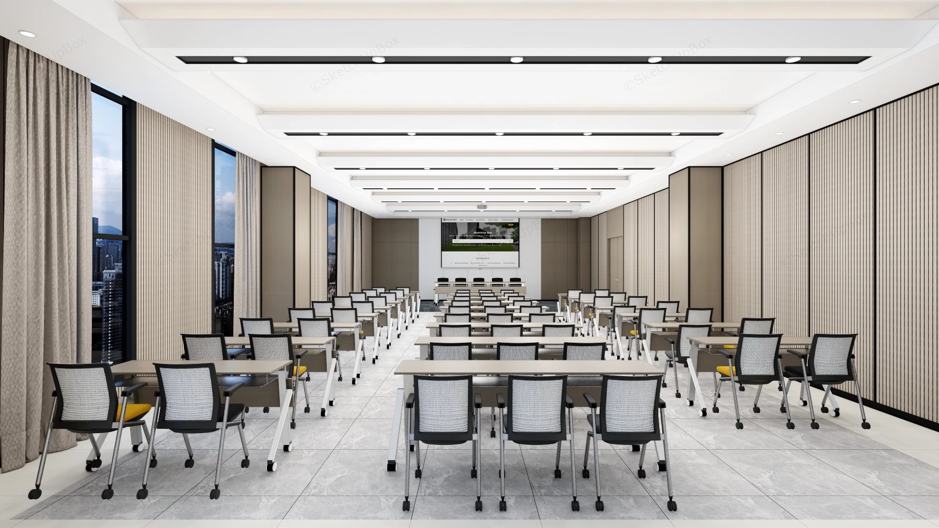 Corporate Training Room Design sketchup model preview - SketchupBox