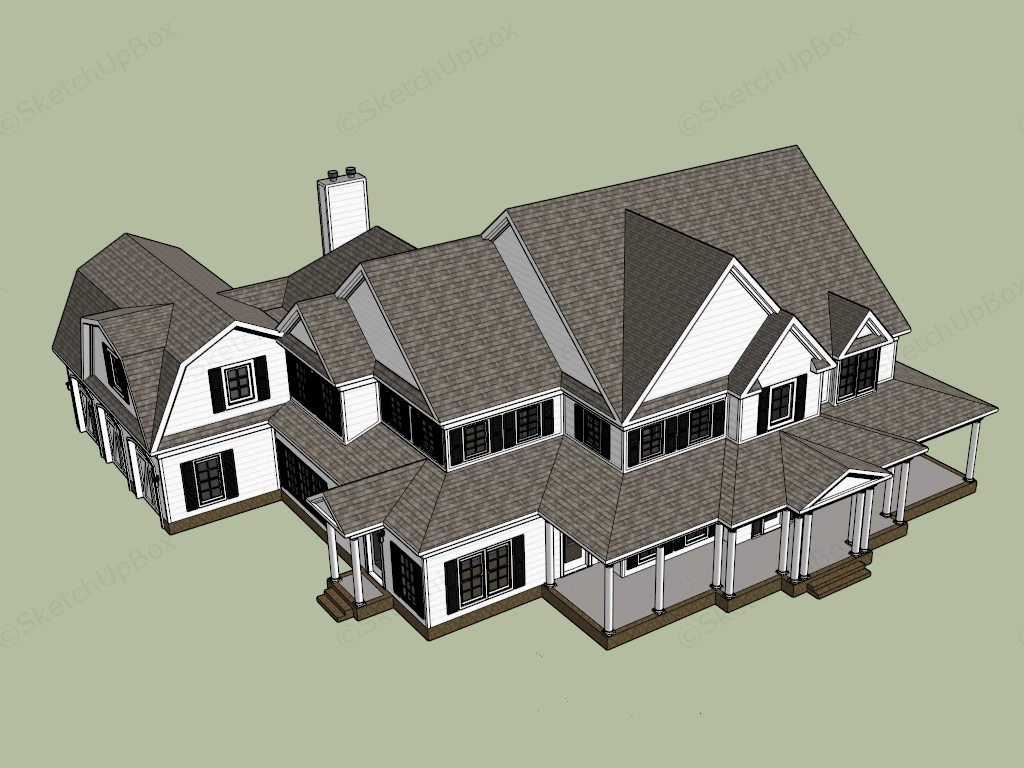 Asian Dream Home sketchup model preview - SketchupBox