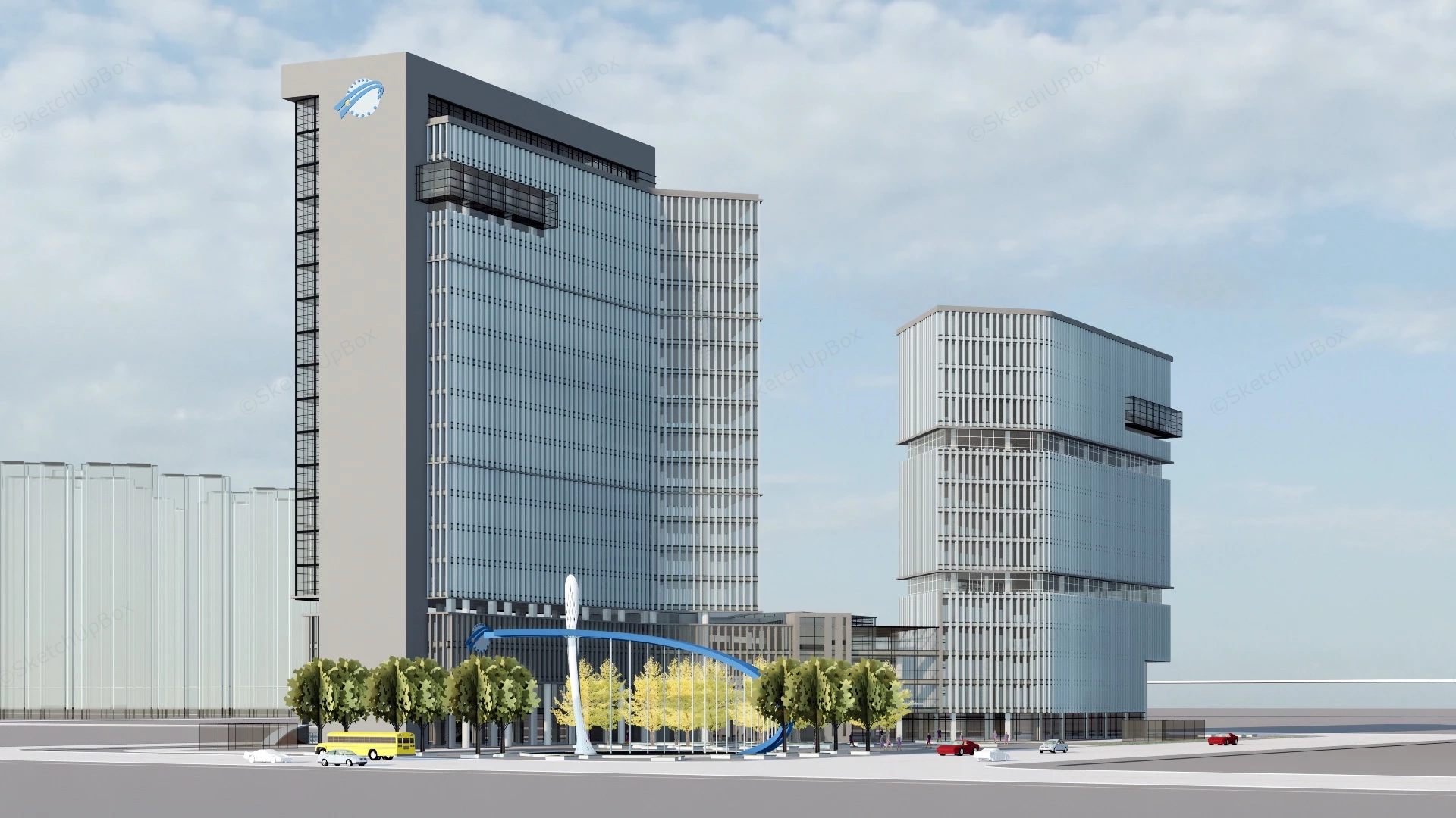 Electric Power Corporation Office Building sketchup model preview - SketchupBox