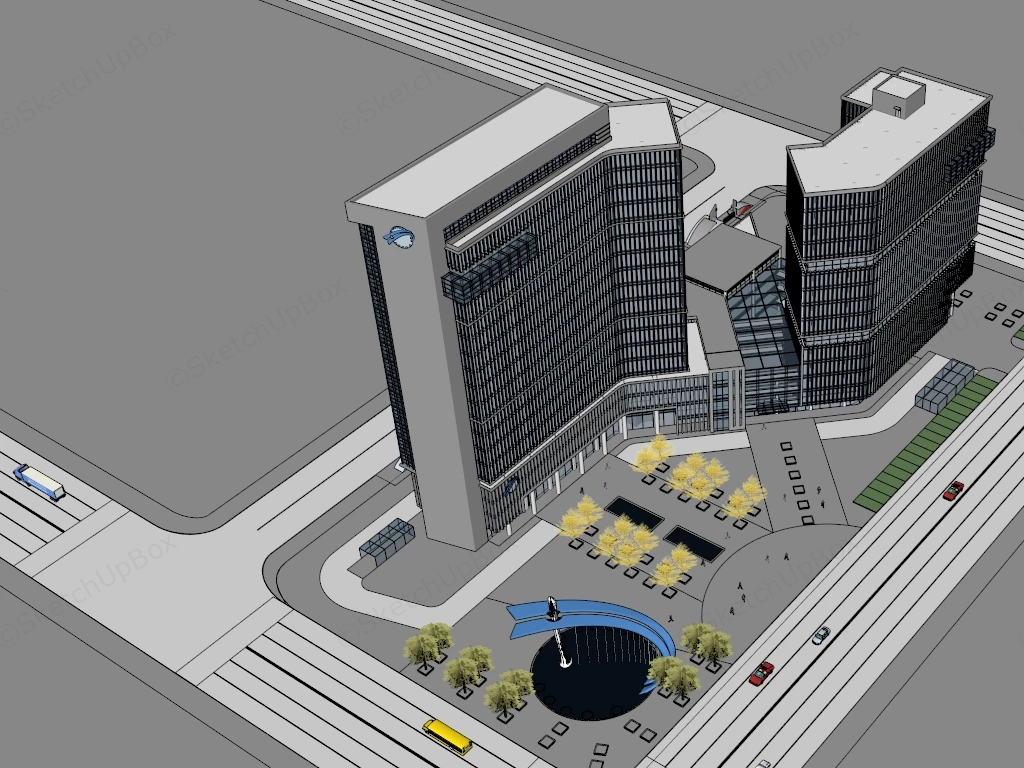 Electric Power Corporation Office Building sketchup model preview - SketchupBox