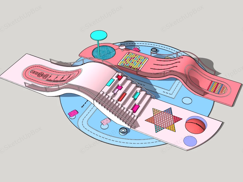 Preschool Playground Equipment sketchup model preview - SketchupBox