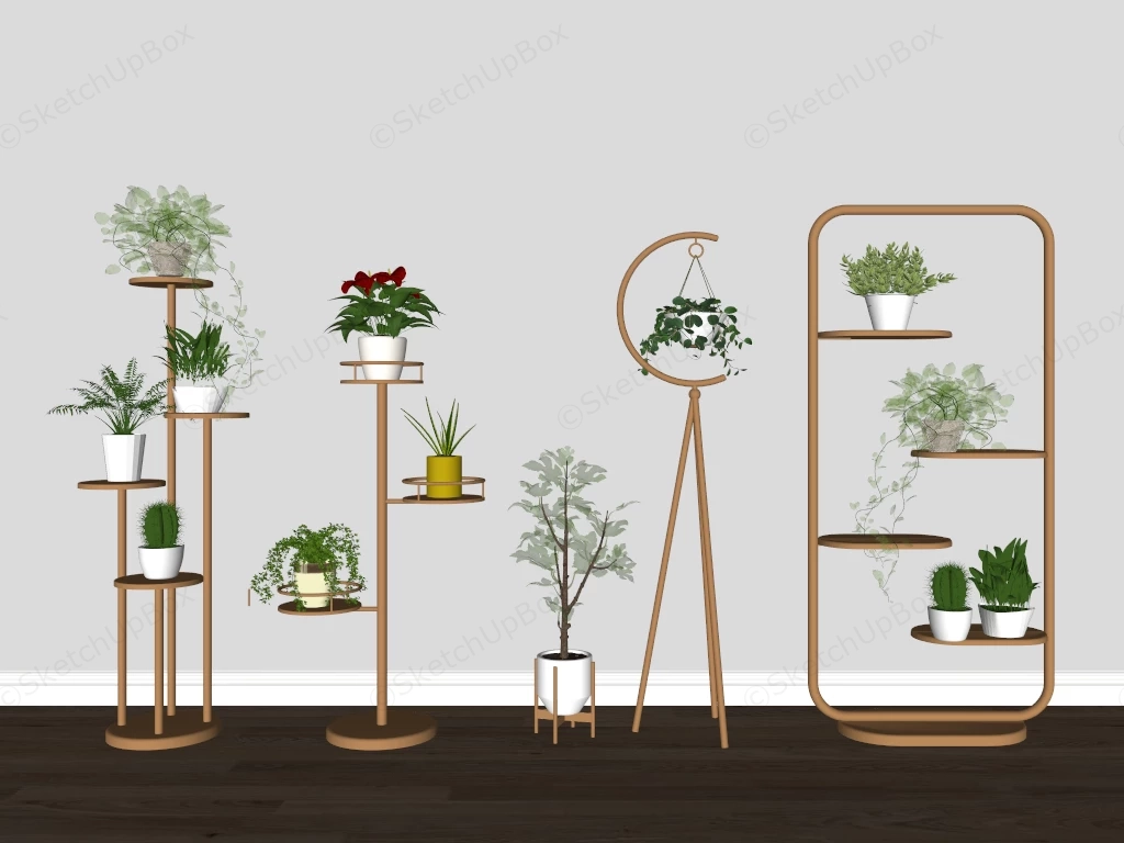 Cool Plant Stand Design Ideas sketchup model preview - SketchupBox