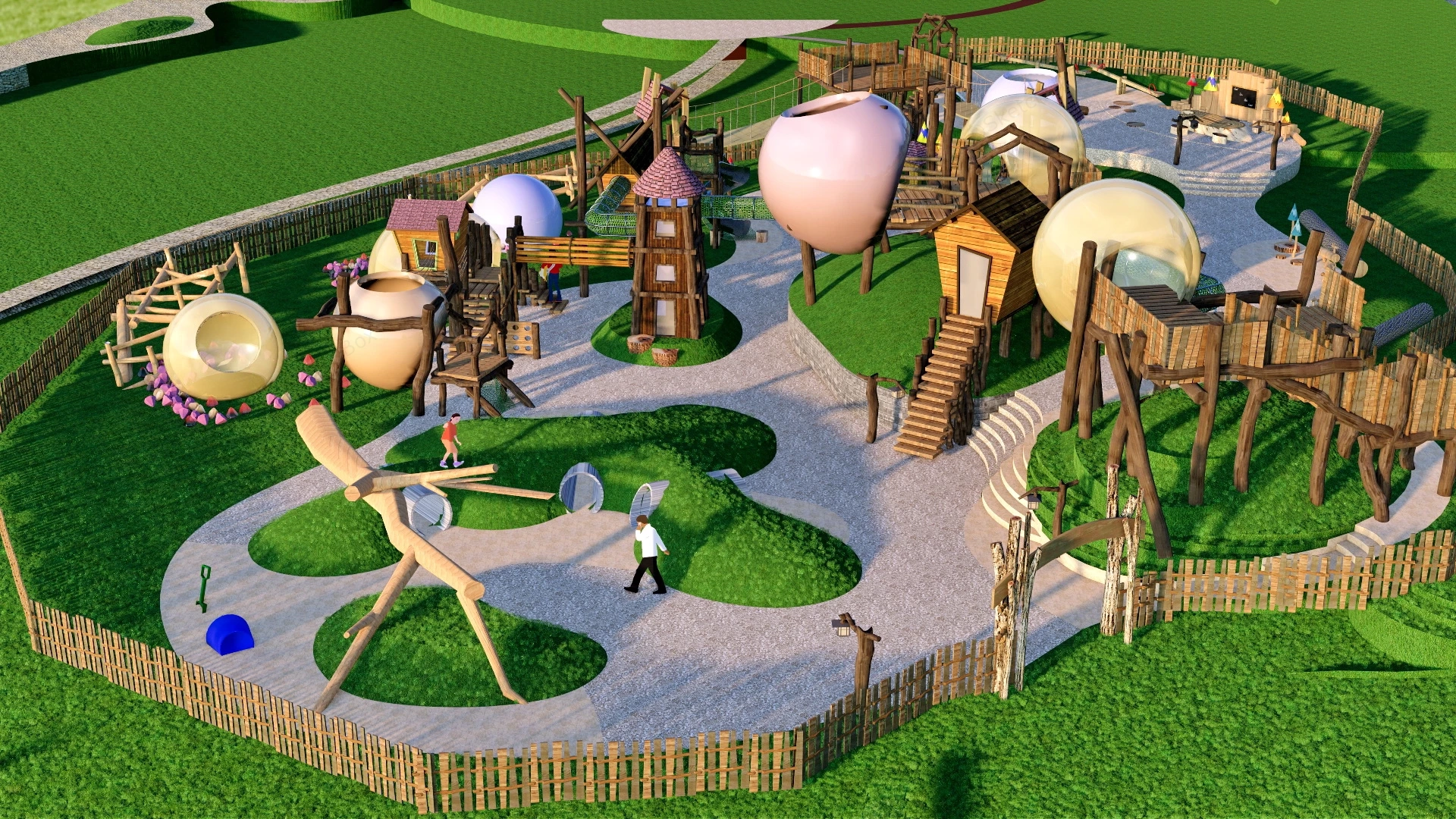 Natural Adventure Playground sketchup model preview - SketchupBox