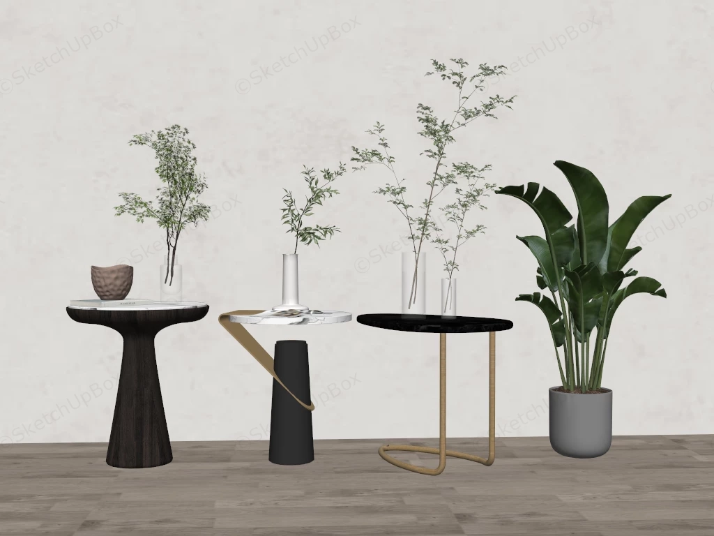 Contemporary End Tables sketchup model preview - SketchupBox