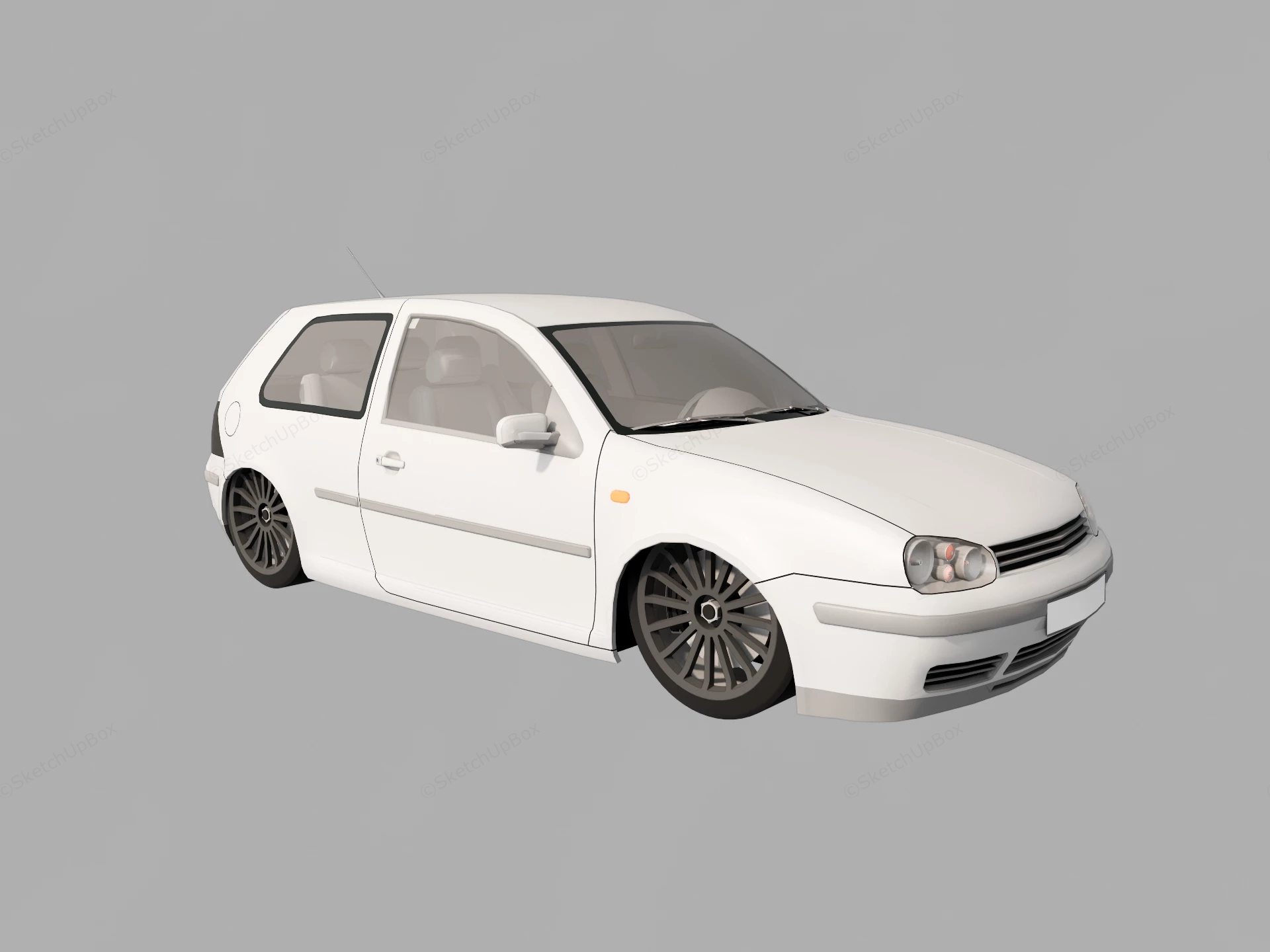 Volkswagen Golf Mk4 sketchup model preview - SketchupBox
