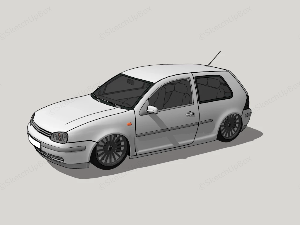 Volkswagen Golf Mk4 sketchup model preview - SketchupBox