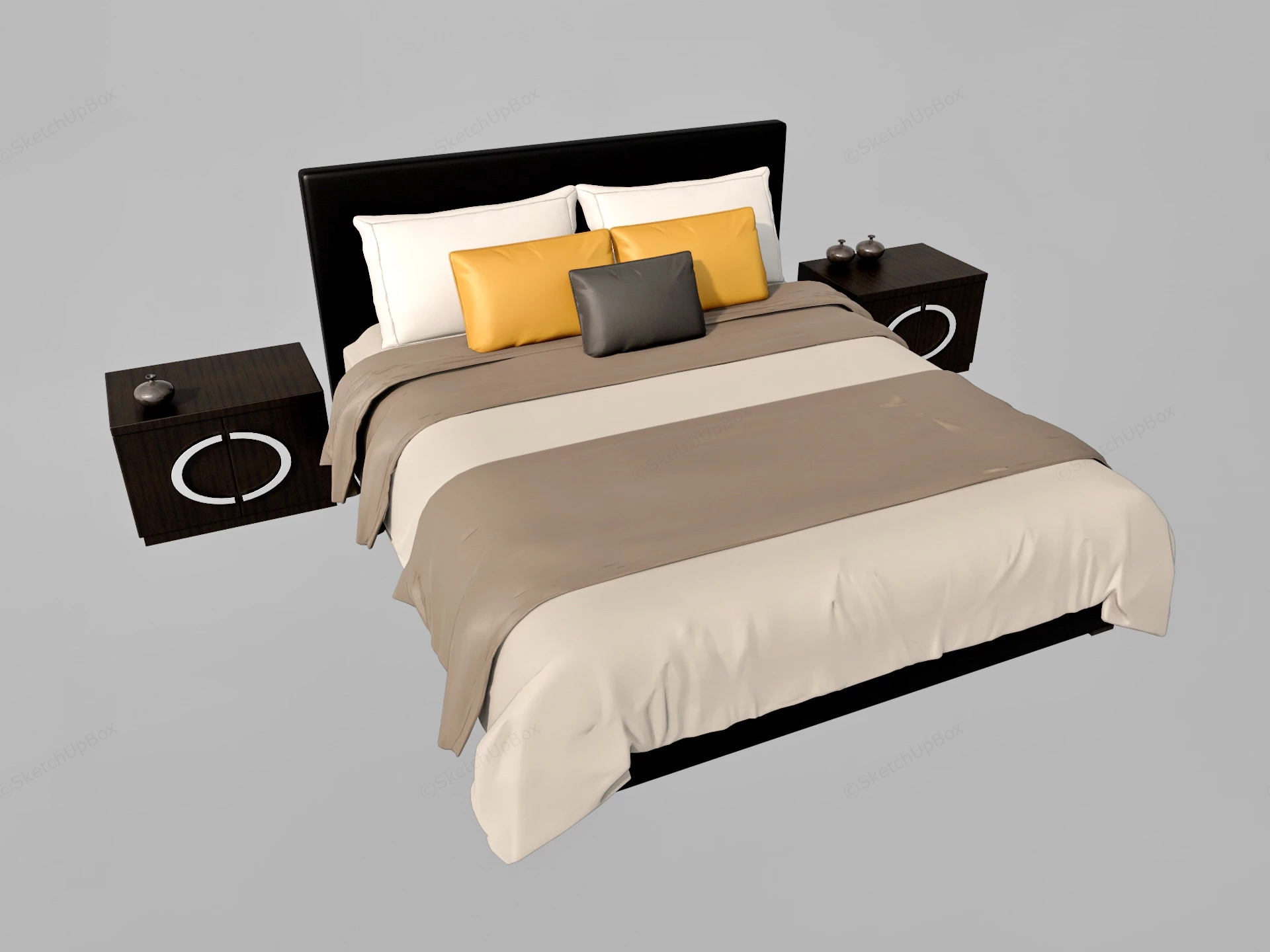 3 Piece Bedroom Furniture Set sketchup model preview - SketchupBox