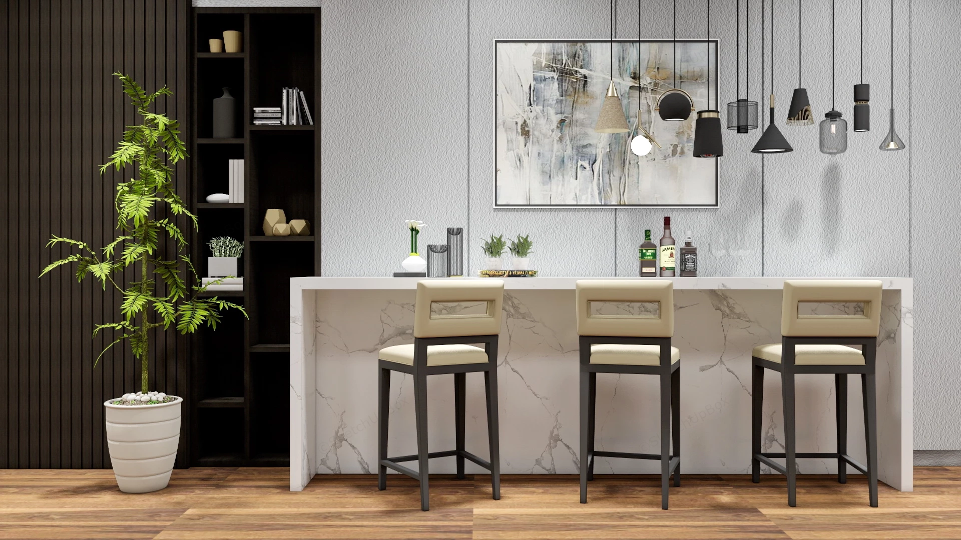 Home Mini Bar Design sketchup model preview - SketchupBox