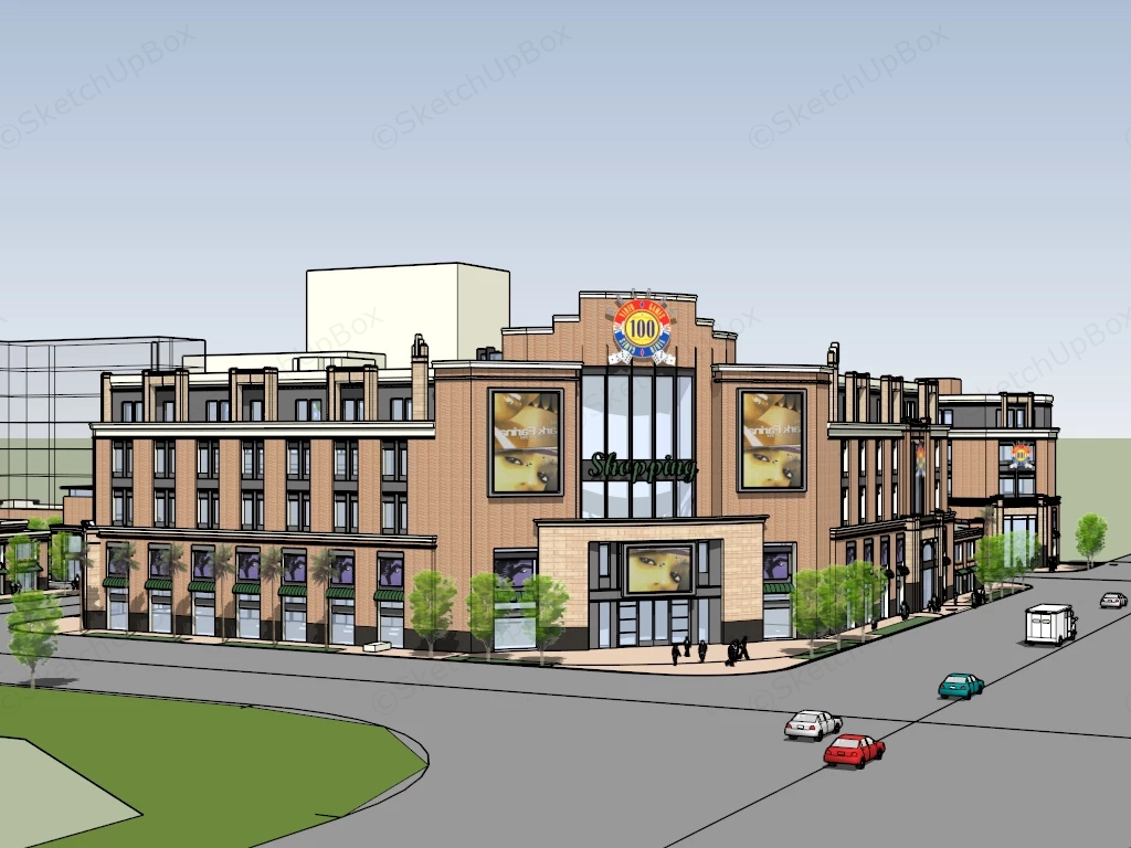 Shopping Malls And Retail Buildings sketchup model preview - SketchupBox