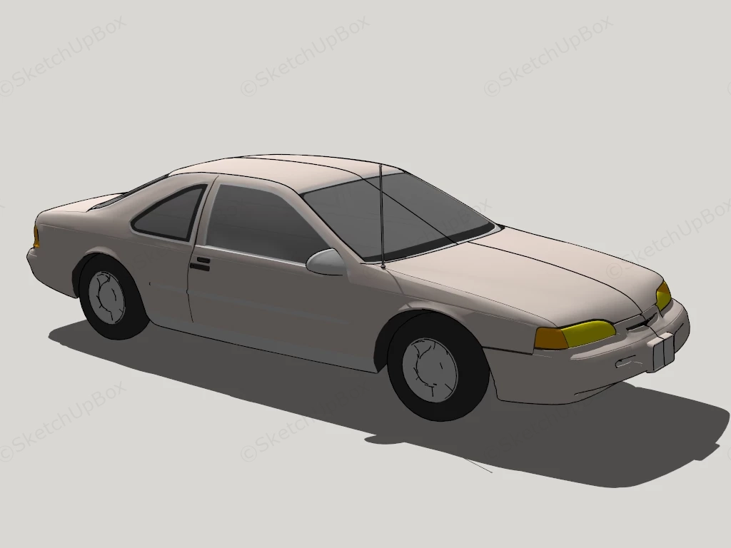 Ford Thunderbird sketchup model preview - SketchupBox