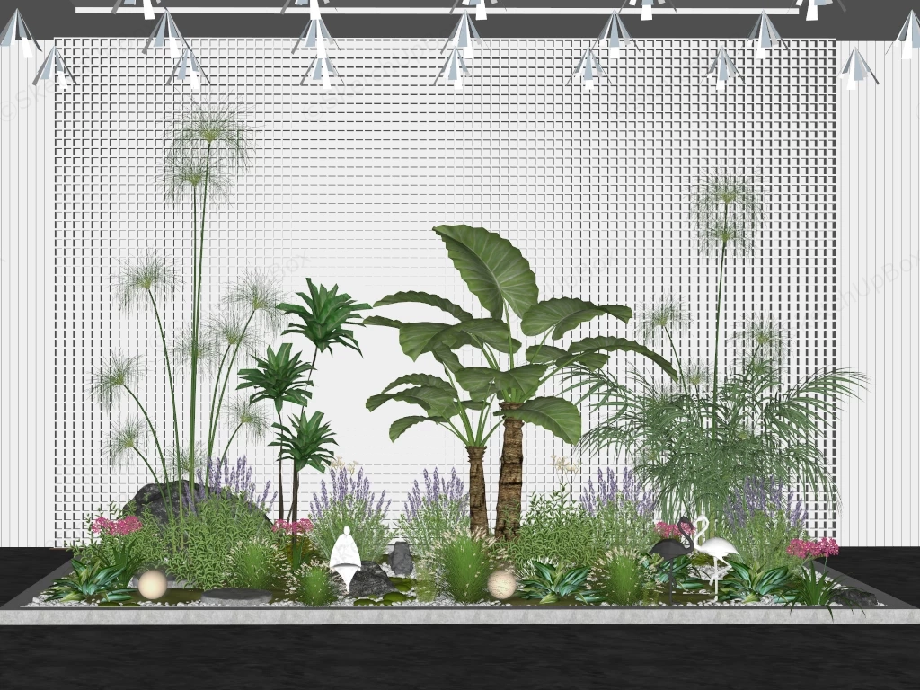 Indoor Herbaceous Garden sketchup model preview - SketchupBox