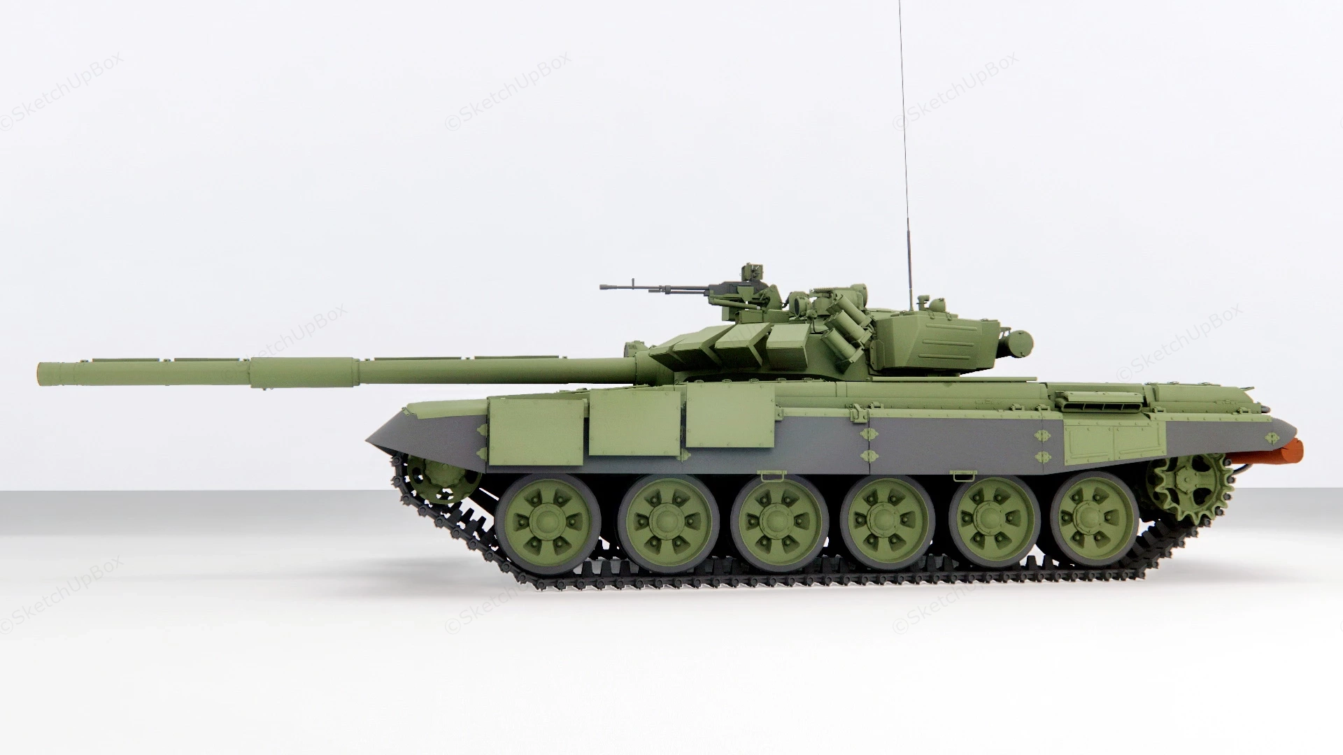 T 90 Main Battle Tank sketchup model preview - SketchupBox