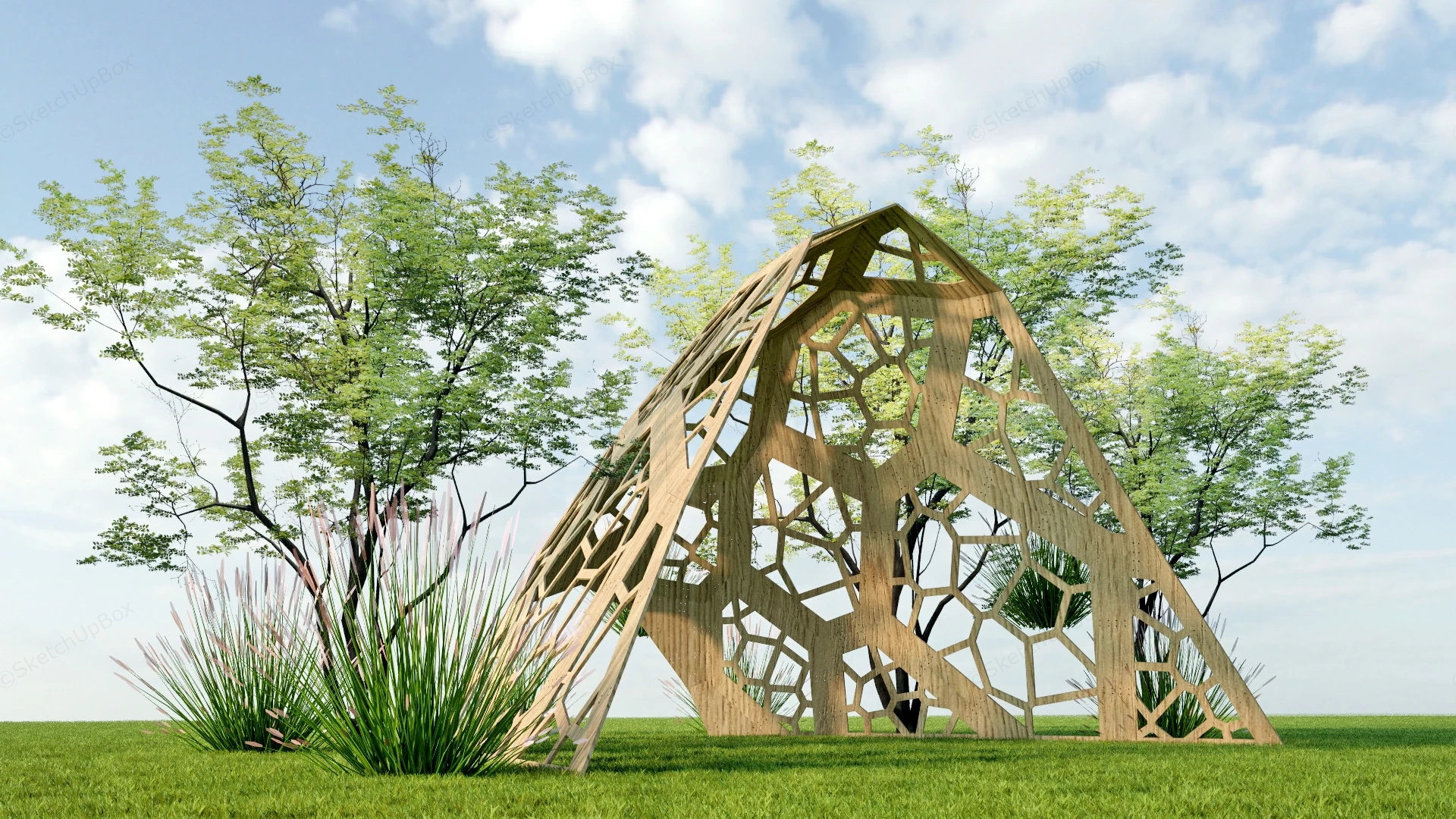 Landscape Pavilion sketchup model preview - SketchupBox