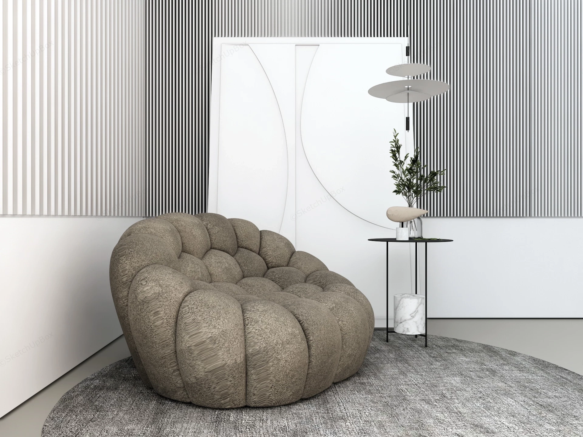 Bean Bag Couch sketchup model preview - SketchupBox