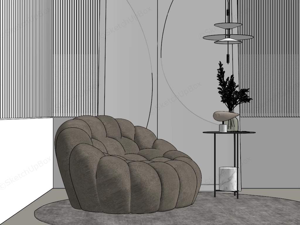 Bean Bag Couch sketchup model preview - SketchupBox