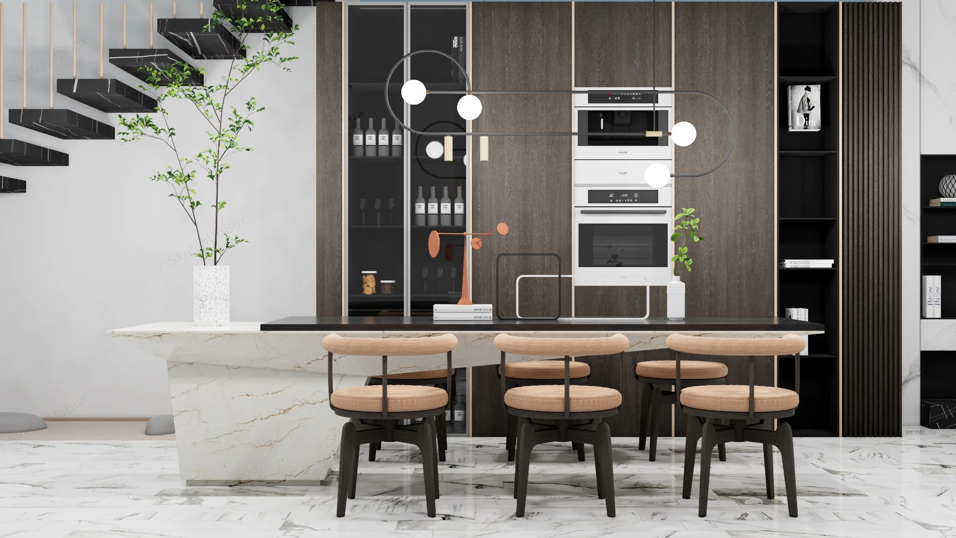 First Floor Dining Room Ideas sketchup model preview - SketchupBox