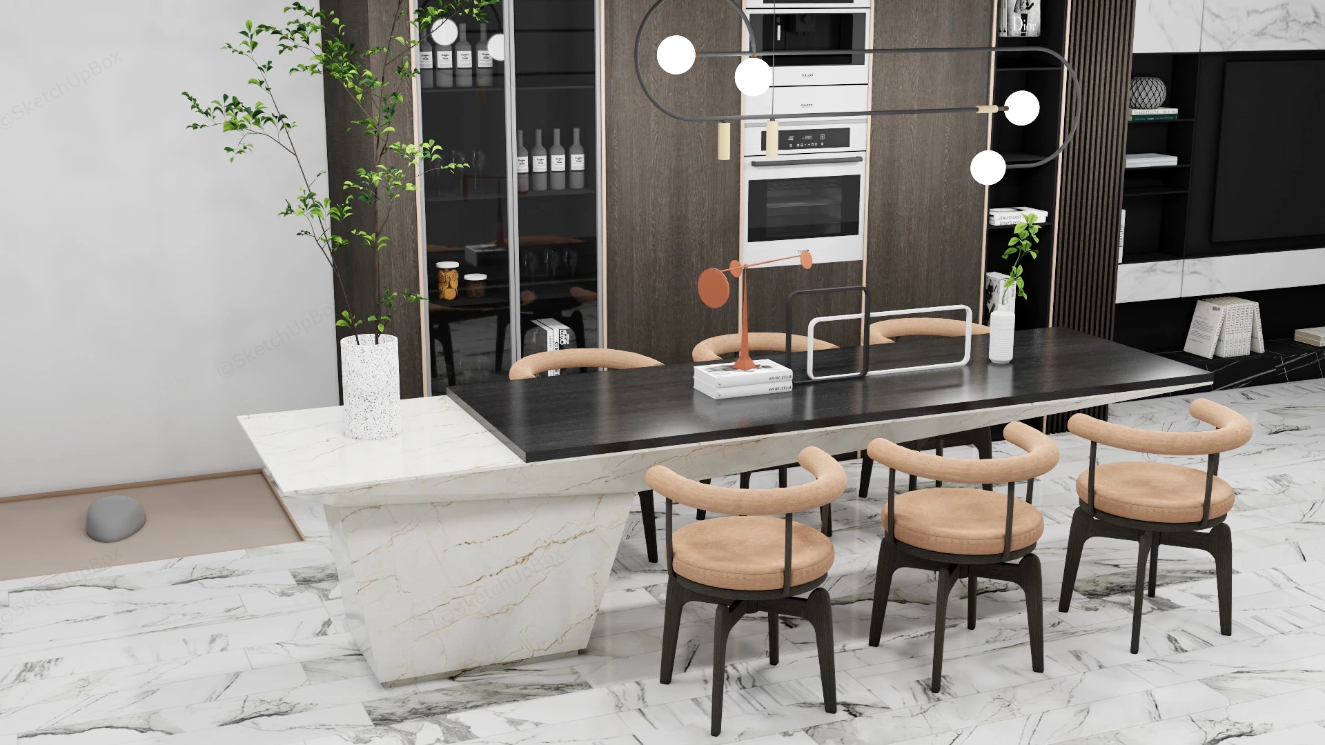 First Floor Dining Room Ideas sketchup model preview - SketchupBox