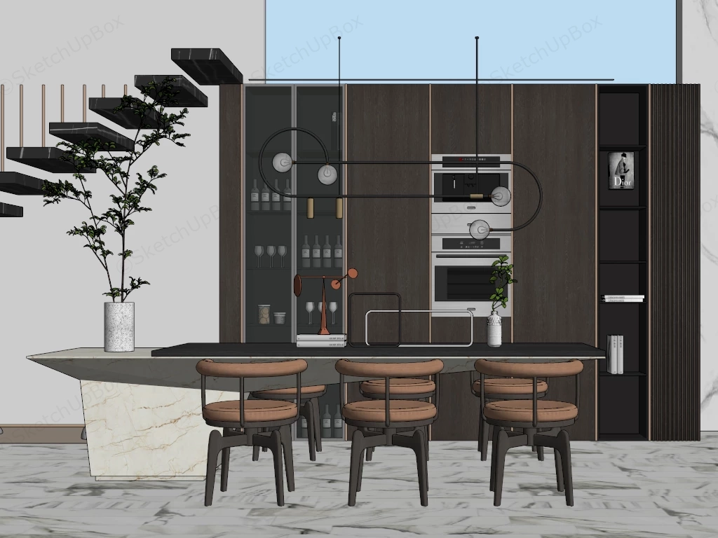 First Floor Dining Room Ideas sketchup model preview - SketchupBox