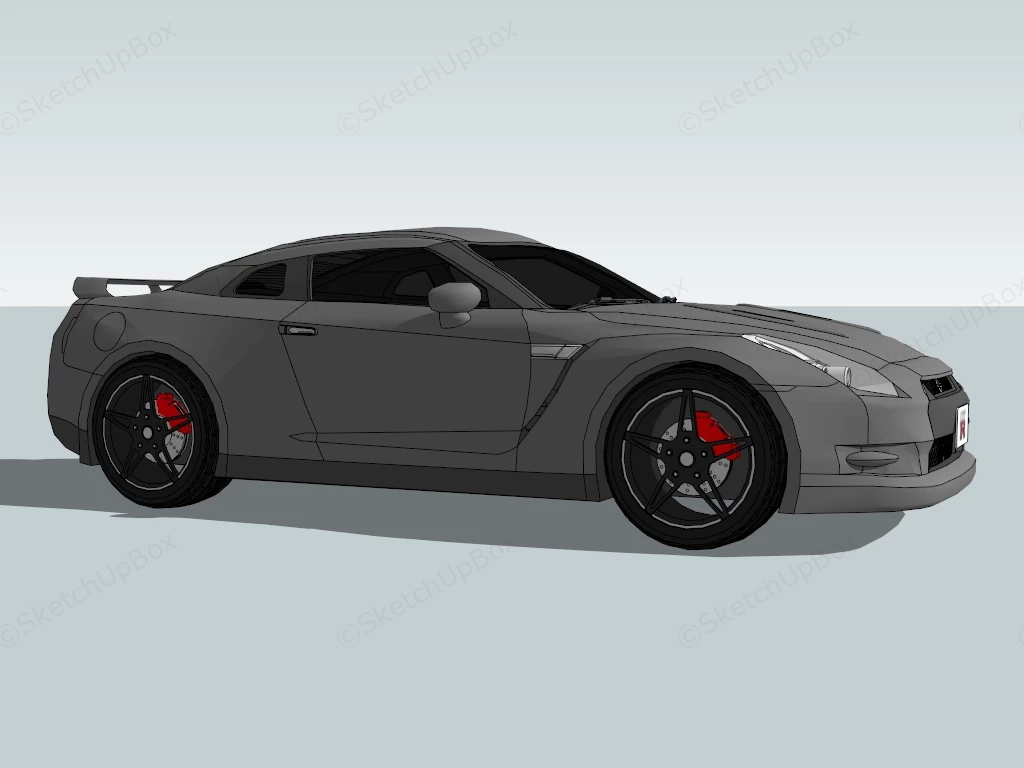 Nissan GT R sketchup model preview - SketchupBox