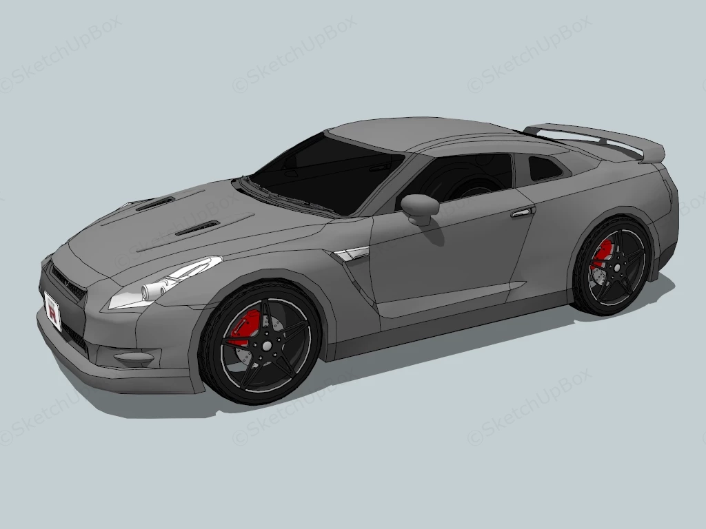 Nissan GT R sketchup model preview - SketchupBox