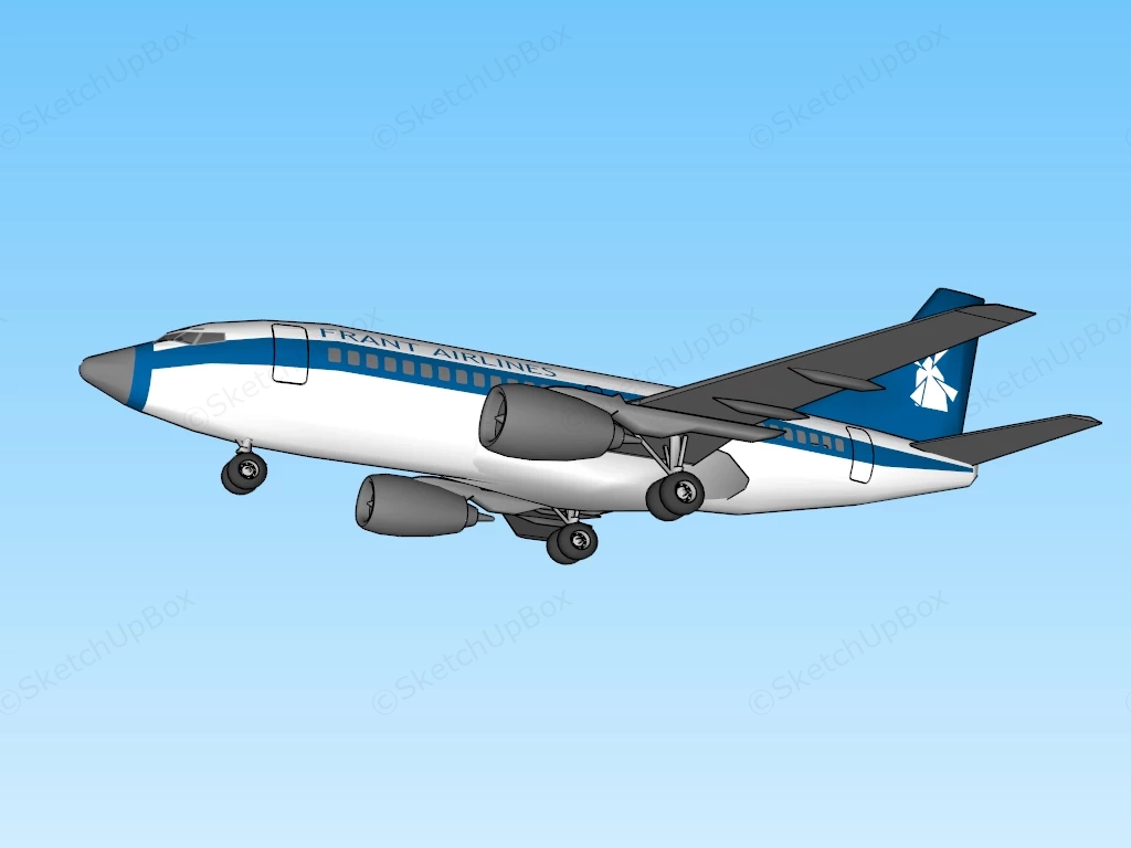 Frant Airliner Plane sketchup model preview - SketchupBox