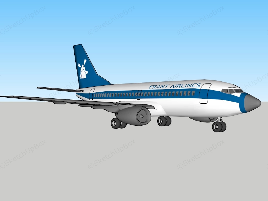 Frant Airliner Plane sketchup model preview - SketchupBox