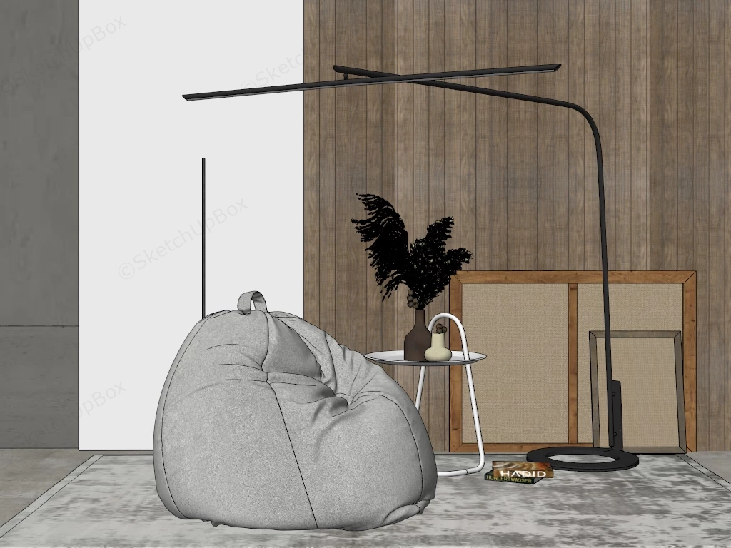 Bean Bag Chair And Side Table sketchup model preview - SketchupBox