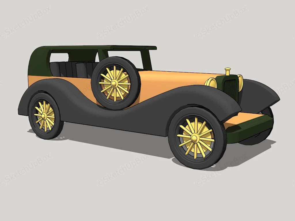 Vintage Car sketchup model preview - SketchupBox