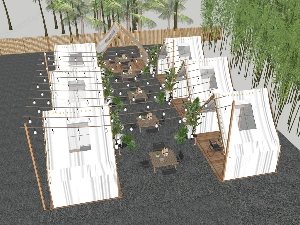 Camping Party Tent sketchup model preview - SketchupBox