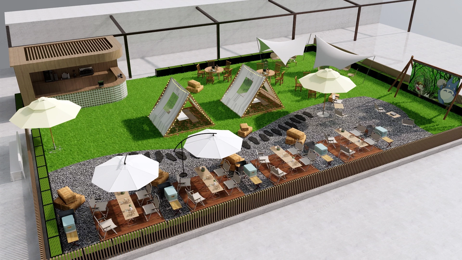 Outdoor Camping Party Ideas sketchup model preview - SketchupBox