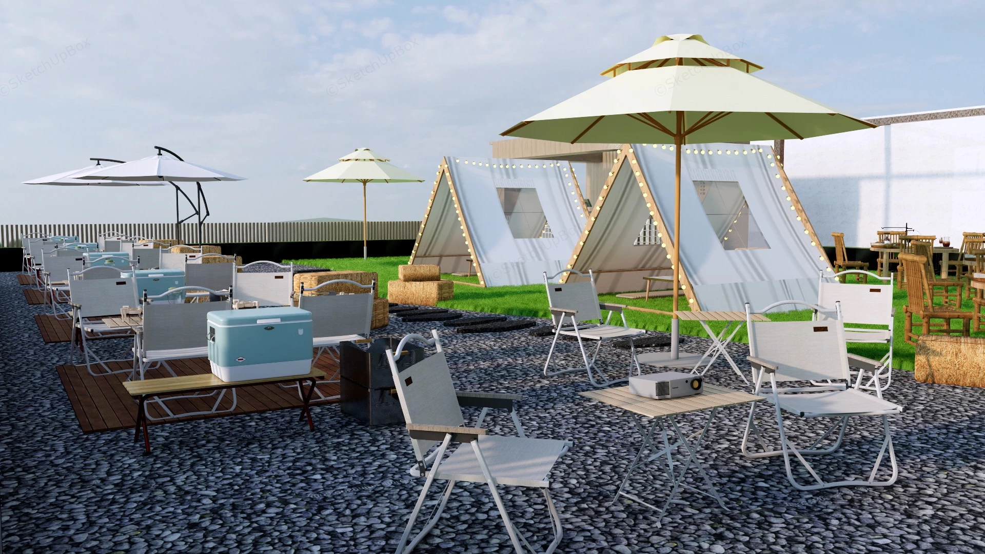 Outdoor Camping Party Ideas sketchup model preview - SketchupBox