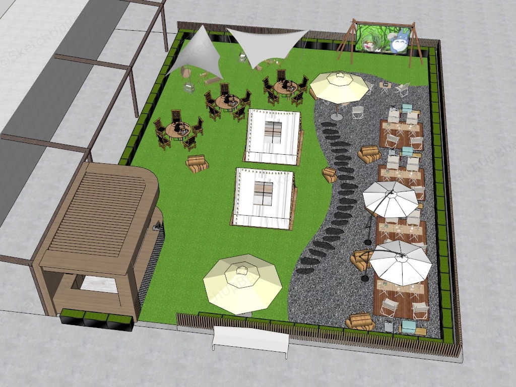 Outdoor Camping Party Ideas sketchup model preview - SketchupBox