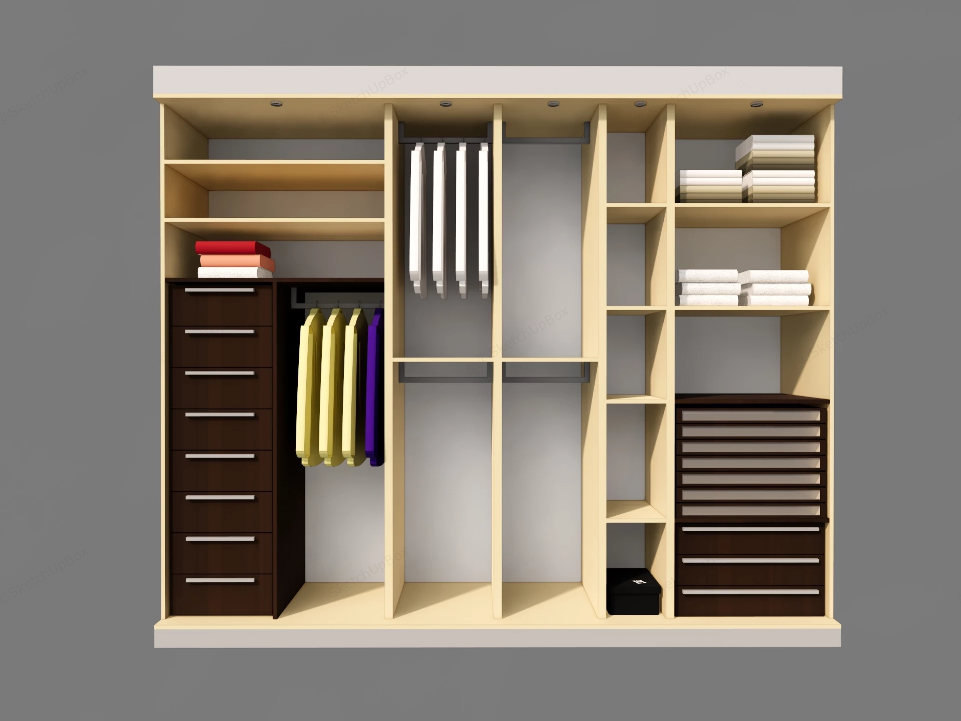 Wardrobe Interior Ideas sketchup model preview - SketchupBox