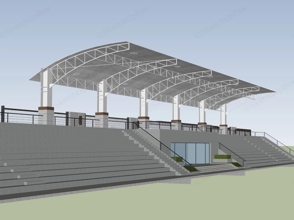 Stadium Grandstand sketchup model preview - SketchupBox