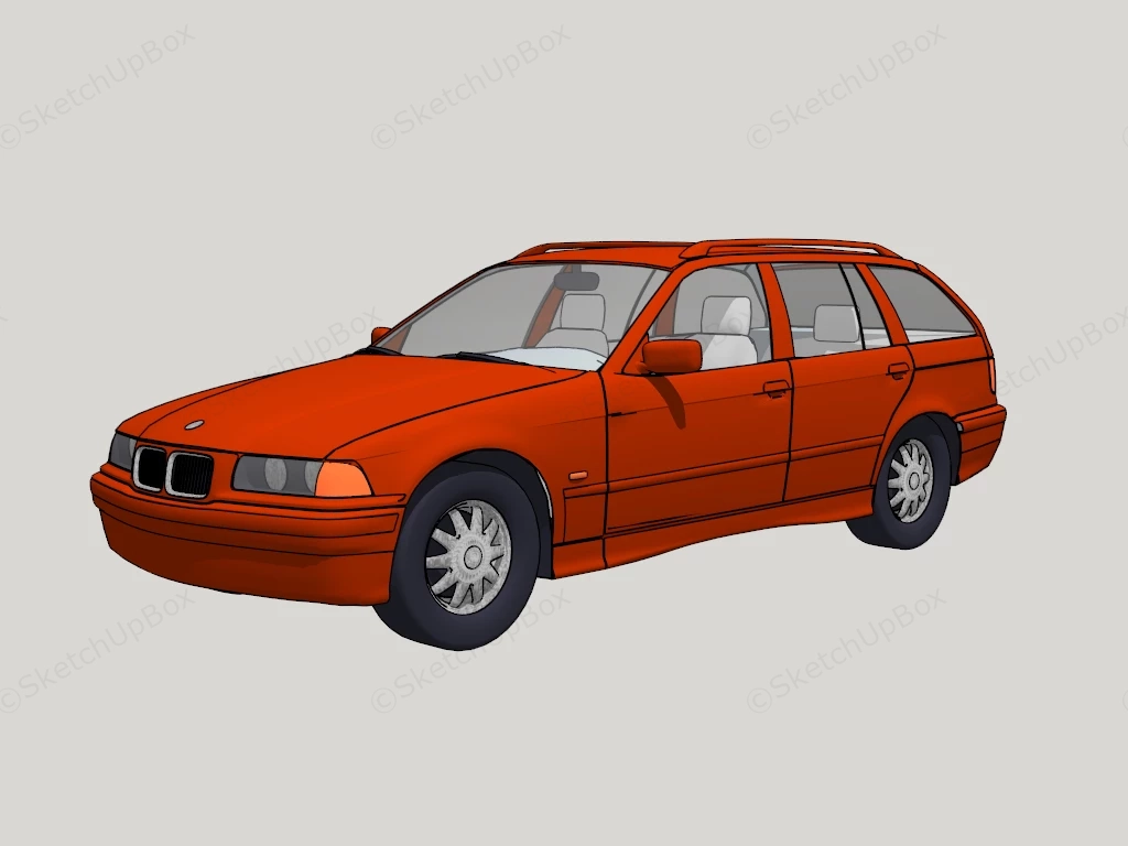 BMW 325i Touring sketchup model preview - SketchupBox