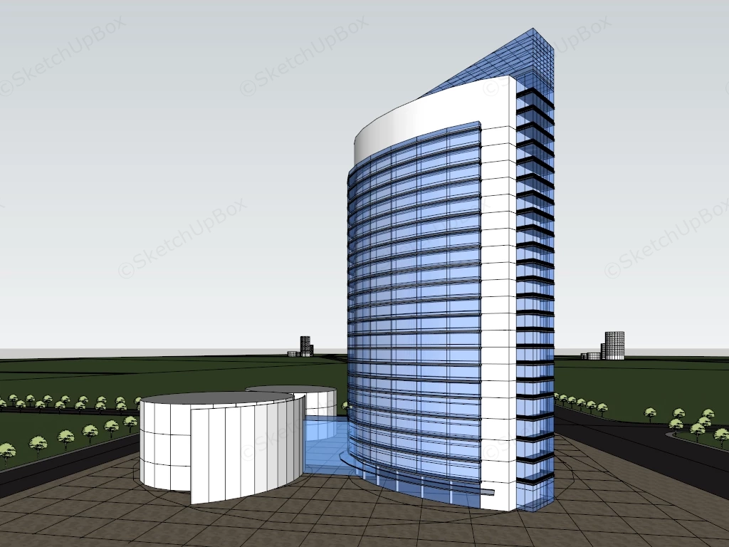 Glass Office Buildings Architecture sketchup model preview - SketchupBox