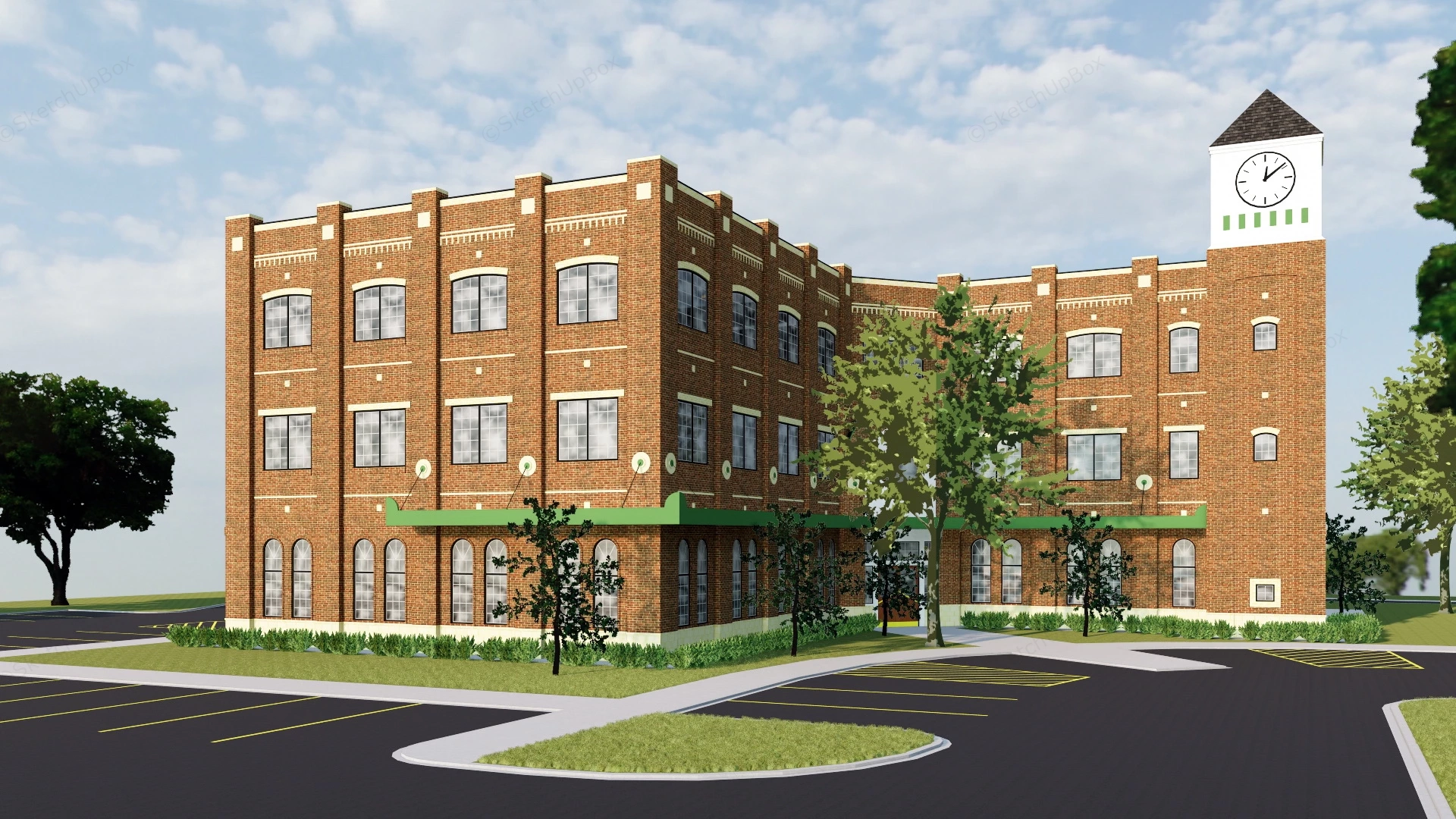 Happy State Bank sketchup model preview - SketchupBox